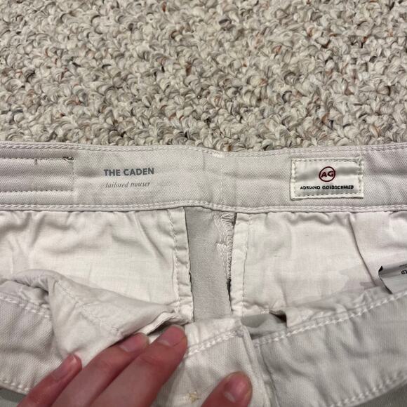 AG Adriano Goldschmied The Caden Tailored Trouser Sz 27 Tan Khaki Career Casual - Picture 2 of 6